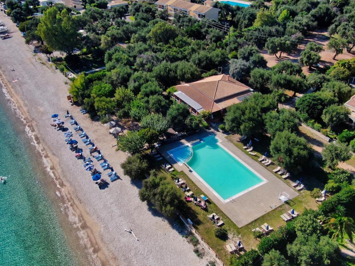 Pebbles And Sea At Barbati With Shared Pool Daire Dış mekan fotoğraf