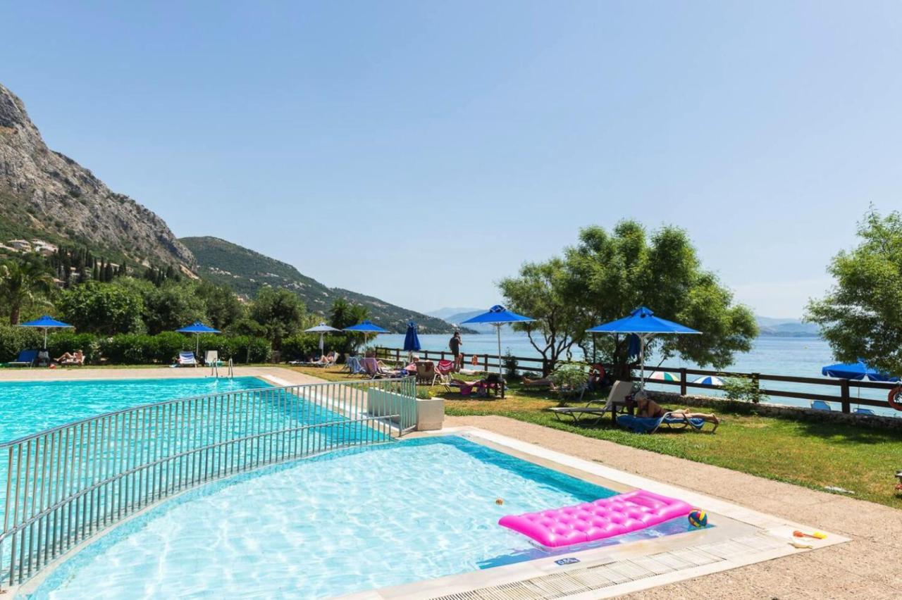 Pebbles And Sea At Barbati With Shared Pool Daire Dış mekan fotoğraf
